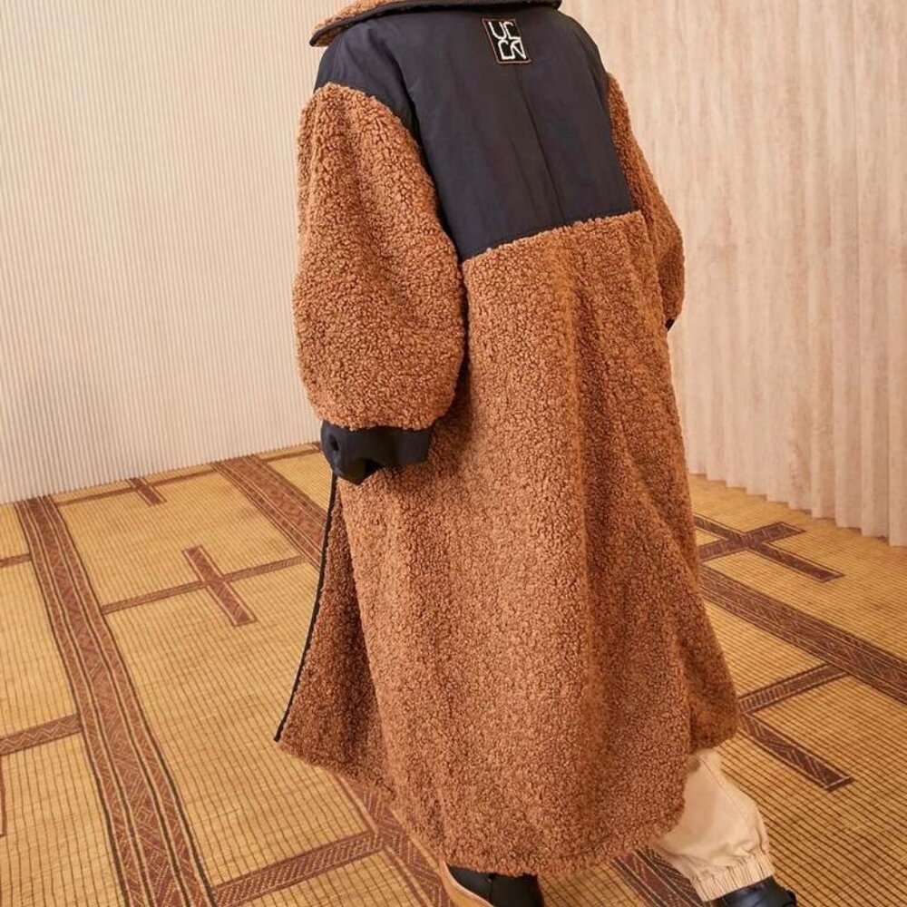 Ulla Johnson Killian Colorblock Pattern Faux Fur … - image 4